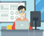 Software engineers vector