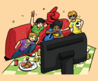 Football Party Vector Illustration