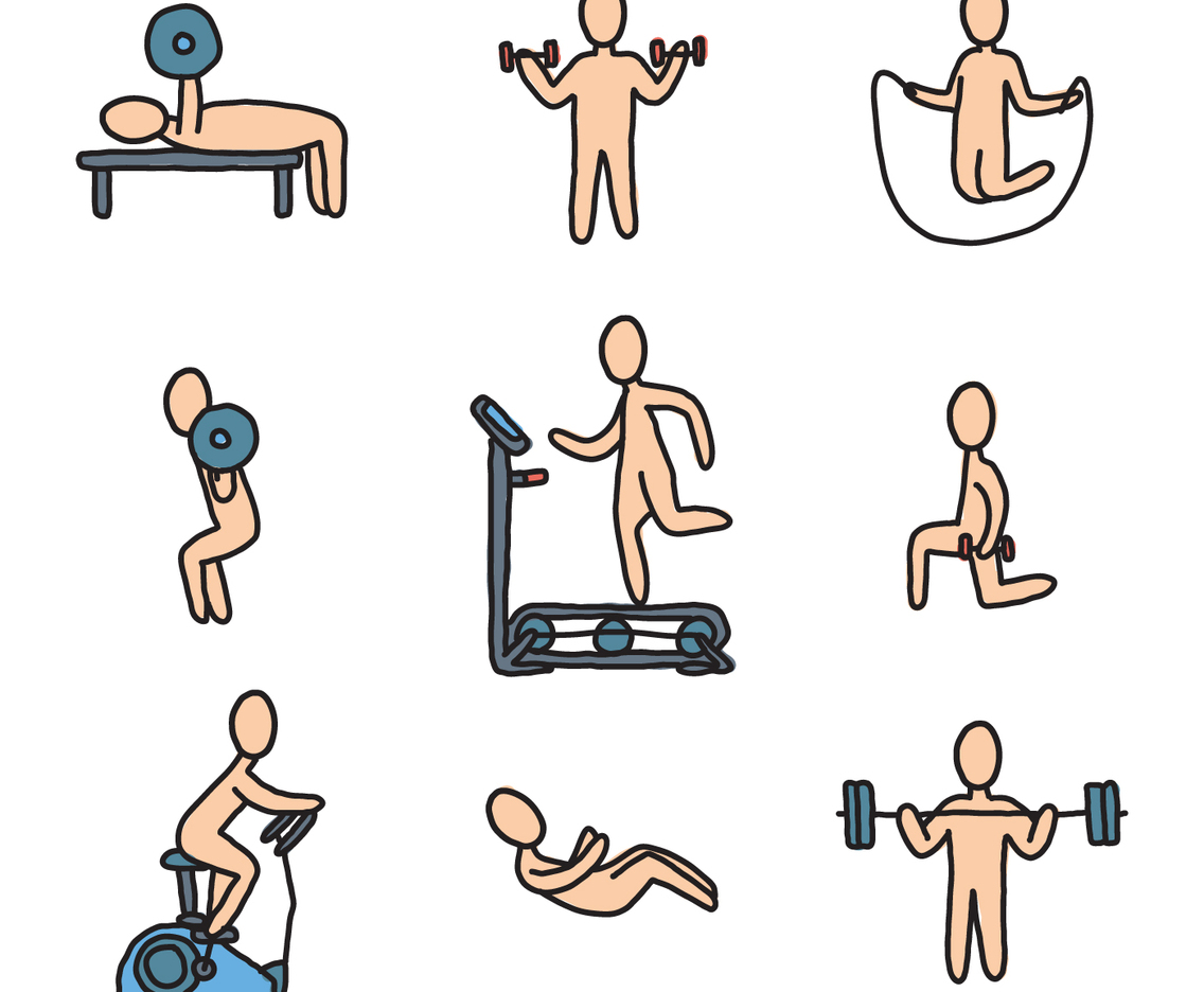 Fitness Trainers Making Exercise