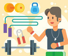 Stylish Fitness Trainer Illustration