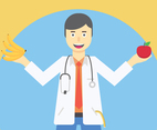 Cheerful nutritionist vector