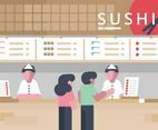 Food Court Illustration