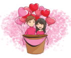 Creatures In Love Vector Illustration