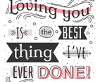 Valentine Typography Vector