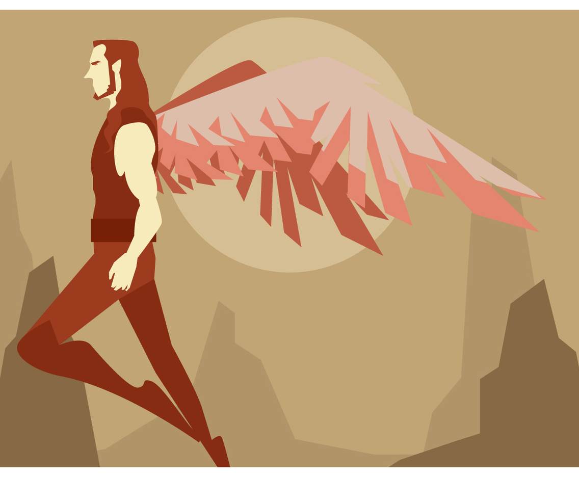 Flying Hero Vector