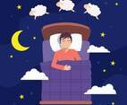 Bedtime Jumping Sheep Illustration