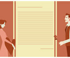 Red Valentine Card Vector