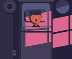 Snoozing Bedtime Vector Illustration