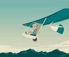 Glider Piloted by Man