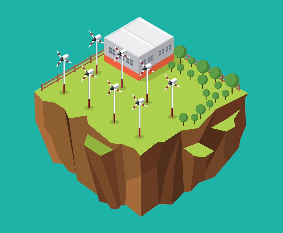 Natural Resources Wind Field Free Vector