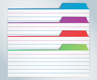 Colorful Archive Bookmarks Of Card Index Illustration