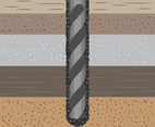 Geomechanics Concept With Earth Auger Drill And Soil Illustration