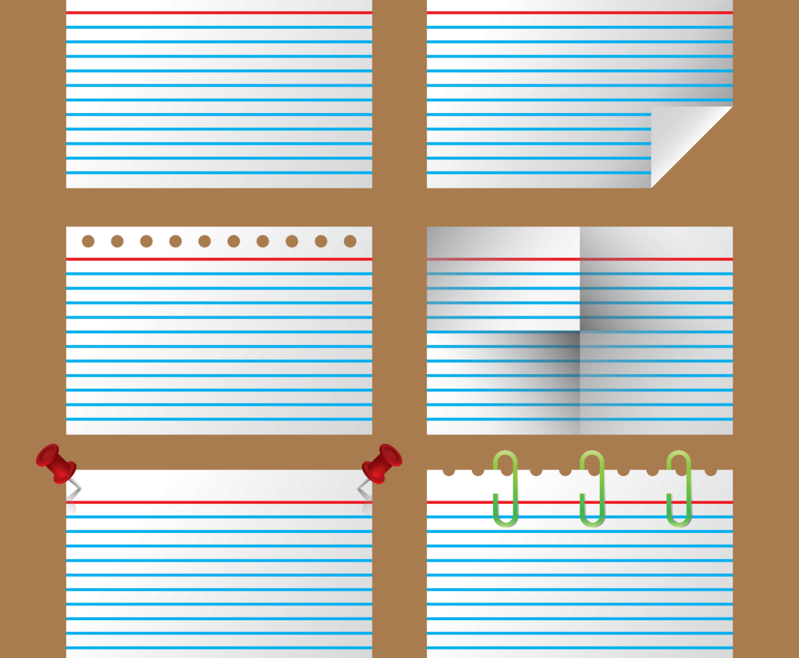 Index Cards Vector