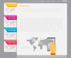 Vector Infographic Index Paper with White Background Template.