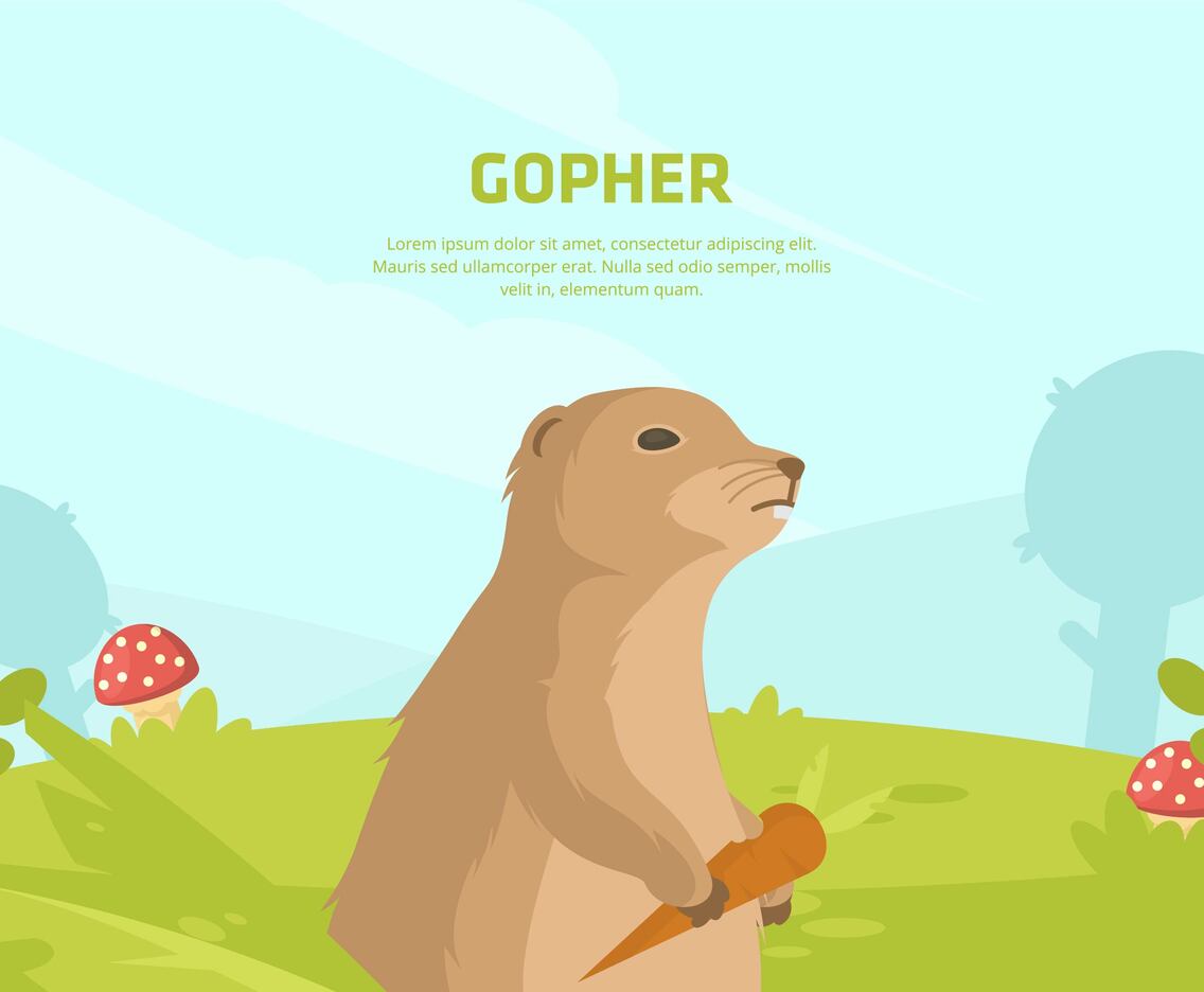 Gopher Illustration Vector Art & Graphics | freevector.com