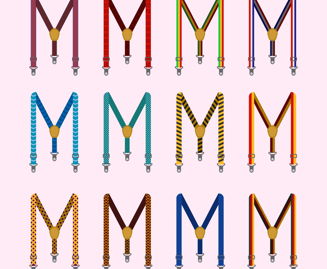 Vector Of SuspendersGarter