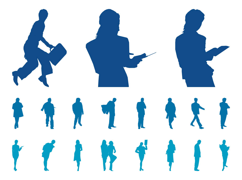 Businesspeople Silhouette Set