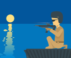 navy seal on top of the sea
