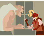 Arm Wrestler Woman Vector