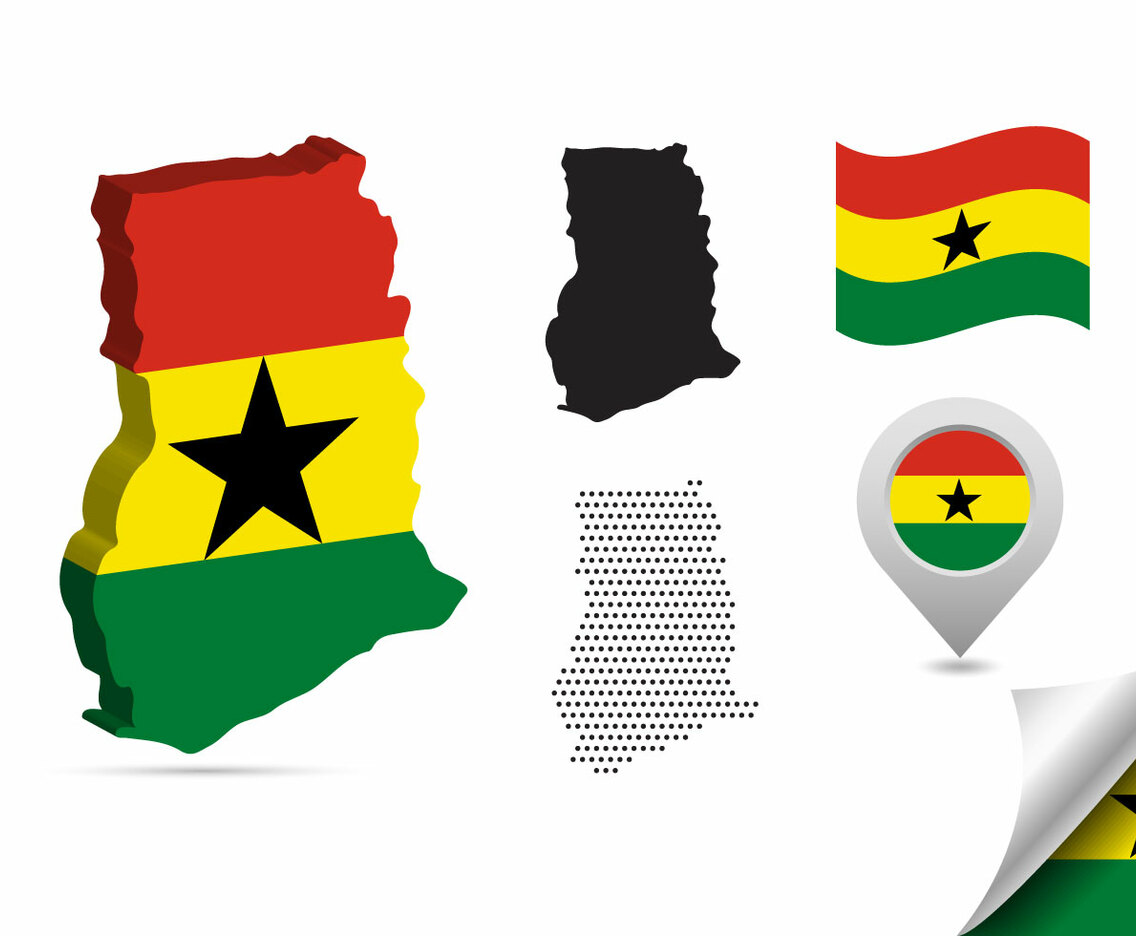 Map Of Ghana  Icons