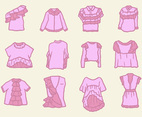 Unique Shirts with Frills Vectors