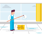Male Professional Cleaning Staff