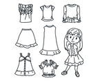 Black  White Girl With Clothes