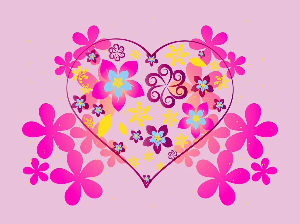 Download Floral Heart Graphics Vector Art & Graphics | freevector.com