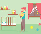 Babysitter Vector Illustration