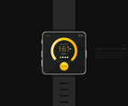 Heart Rhythm Monitor, Medical Cardio Illustration. Mobile smart watch.
