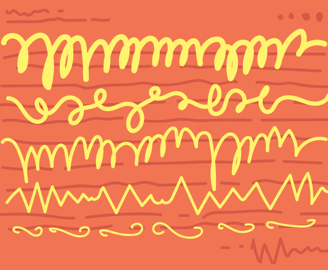 Line Squiggle Seamless Pattern