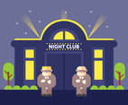 Free Bouncers at Night Club Vector