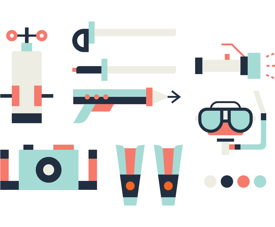 Spearfishing Vector