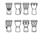 Black  White Djembes