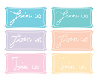 Vector Hand Written Tags