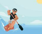 Paddleboard Illustration