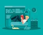 Bookworm Illustration