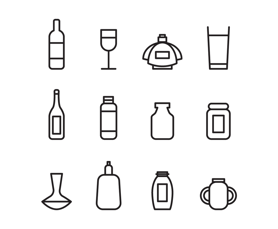 Outlined Decanters