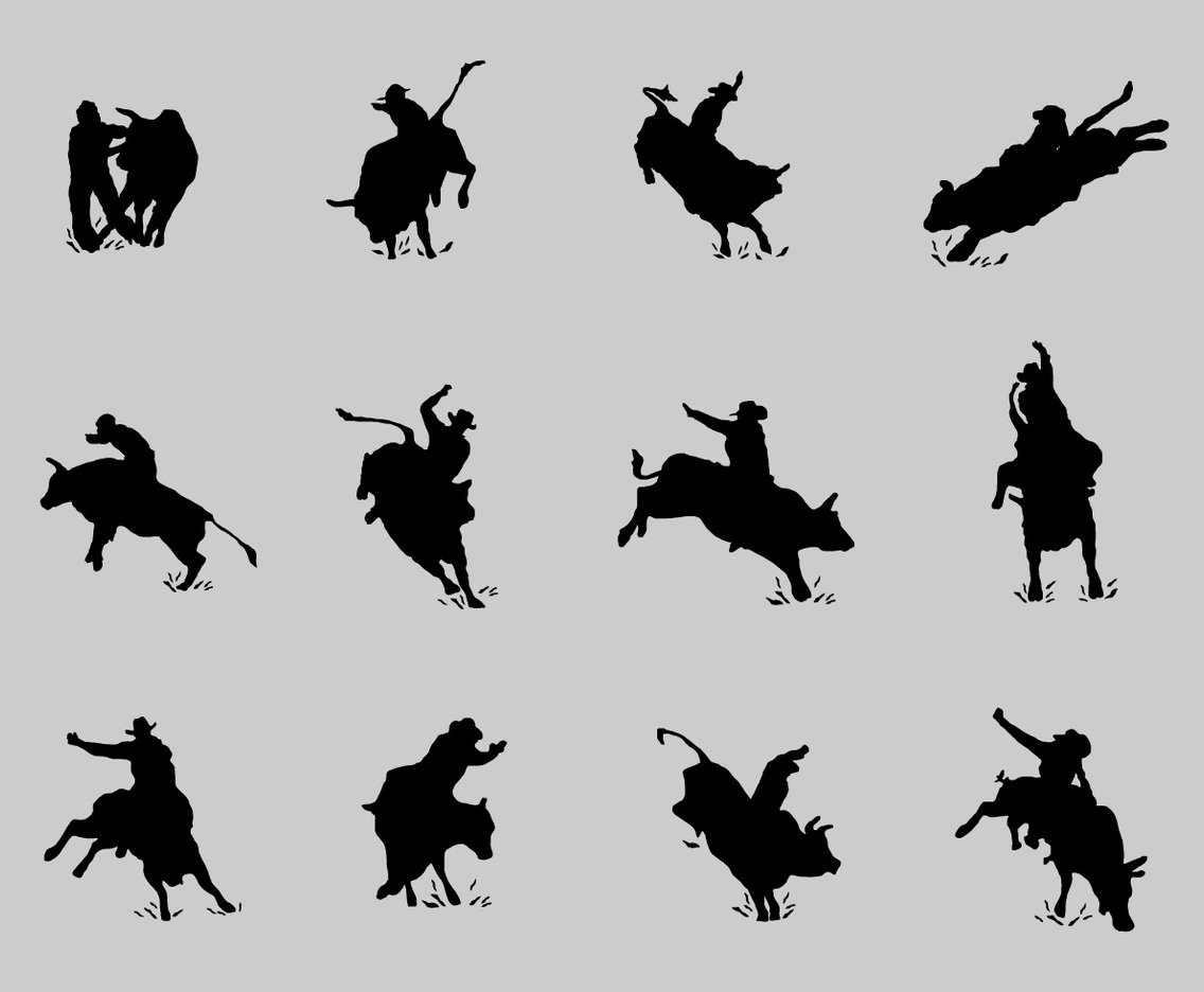 Bull Rider Vector
