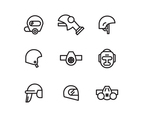 Set Of Helmets  Respirator Vectors