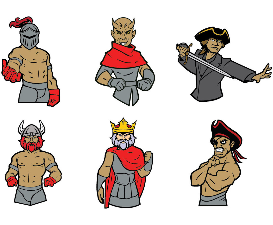 Free Warrior Mascot Vector 02
