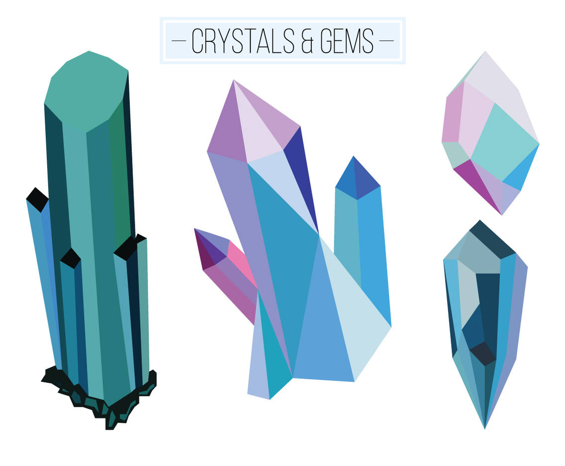 Crystals  Gems Vector