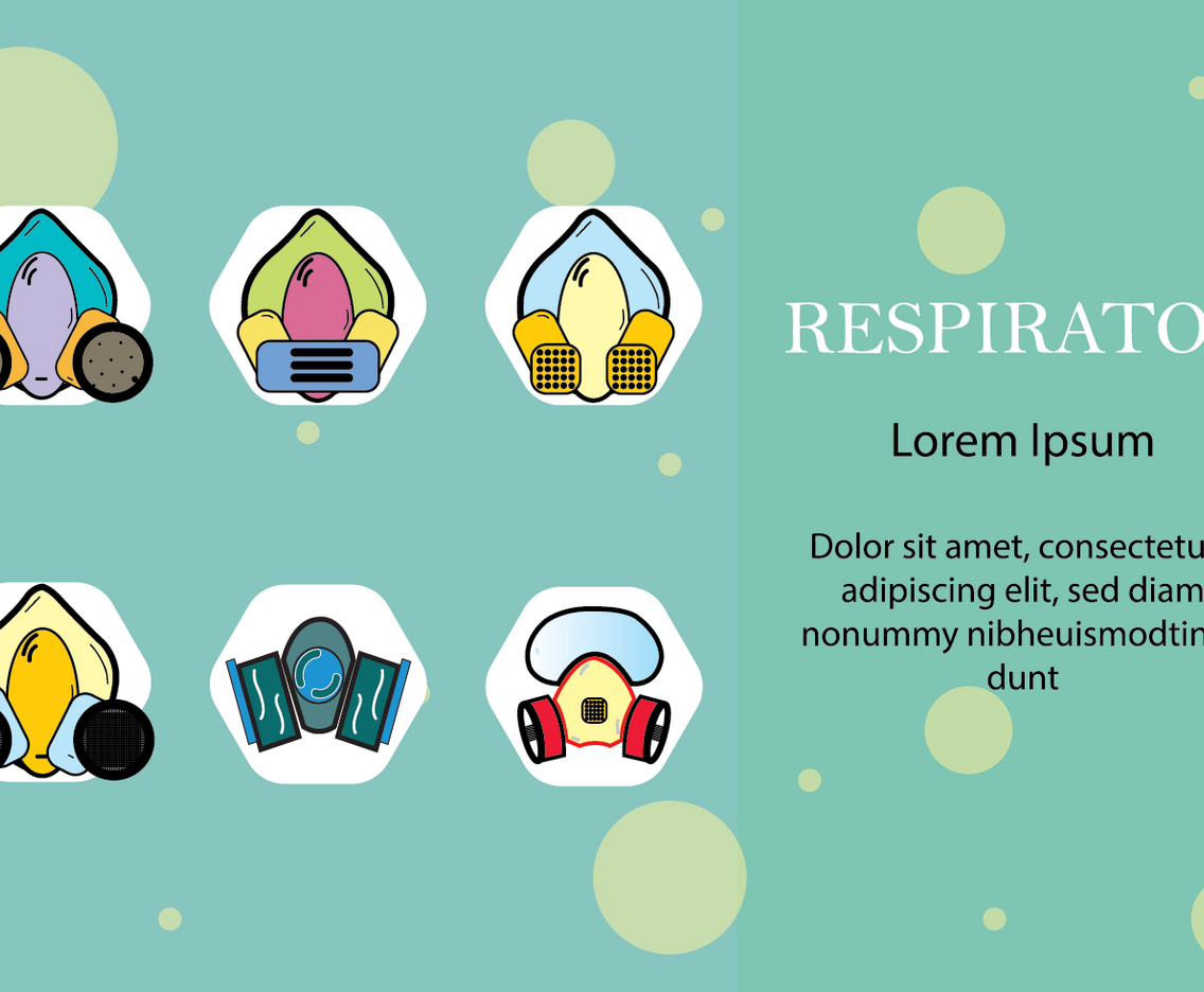 Flat Style Respirator Chemical Gas Mask