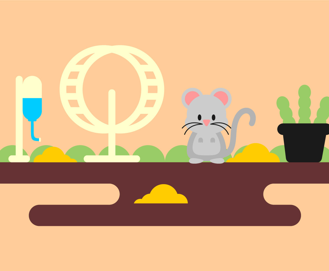 Gerbil in The Cage