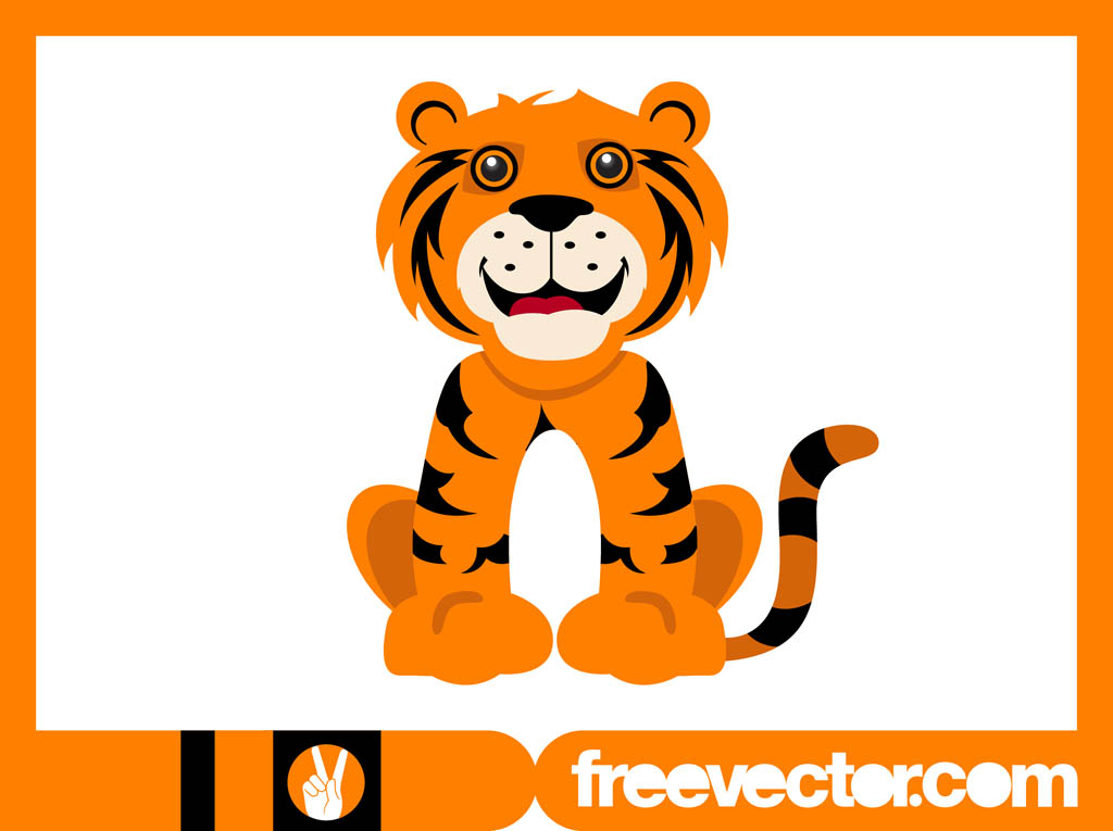 Happy Cartoon Tiger