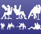 Sitting People Silhouettes