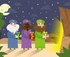 Befana Landscape Flat Illustration Vector