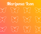 Stroke Line Butterfly Icon