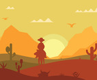 Gaucho silhouette vector illustration