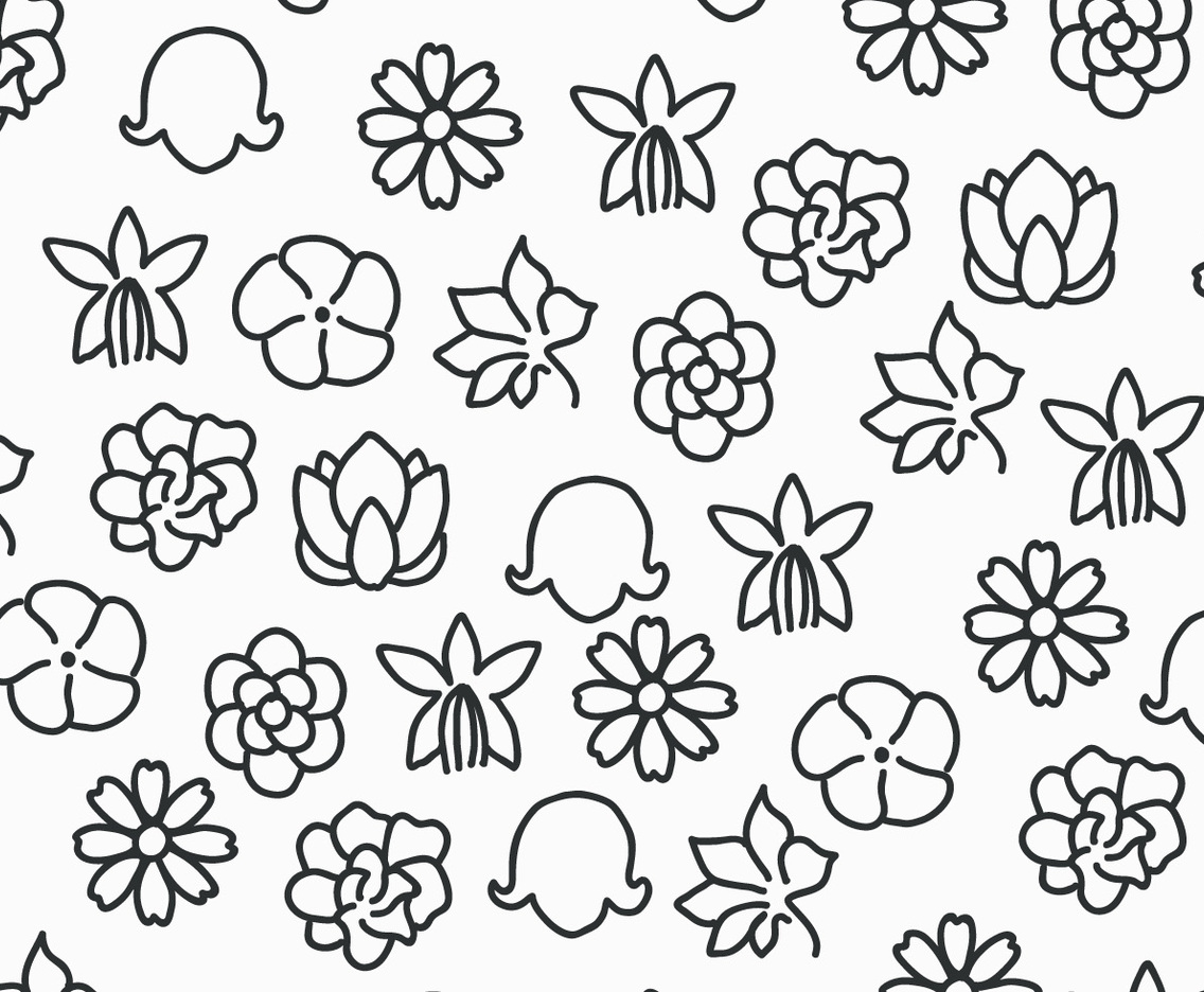 Black  White Flowers